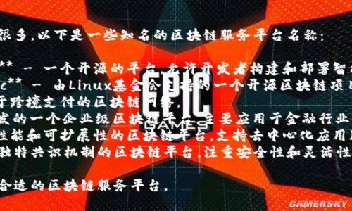 区块链服务平台的名称有很多，以下是一些知名的区块链服务平台名称：

1. **Ethereum（以太坊）** - 一个开源的平台，允许开发者构建和部署智能合约。
2. **Hyperledger Fabric** - 由Linux基金会支持的一个开源区块链项目，专注于企业级解决方案。
3. **Ripple** - 主要用于跨境支付的区块链网络。
4. **Corda** - 由R3开发的一个企业级区块链平台，主要应用于金融行业。
5. **EOSIO** - 提供高性能和可扩展性的区块链平台，支持去中心化应用（dApp）。
6. **NEM** - 一个具有独特共识机制的区块链平台，注重安全性和灵活性。

可以根据具体的需求选择合适的区块链服务平台。